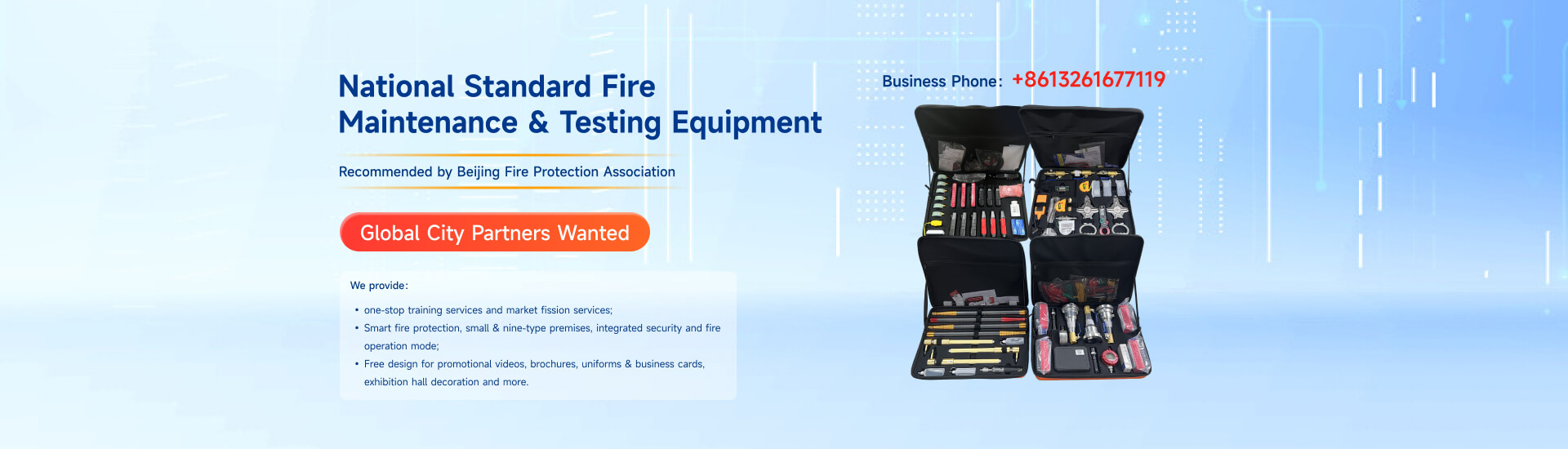 Kits d'équipement de maintenance et de test incendie